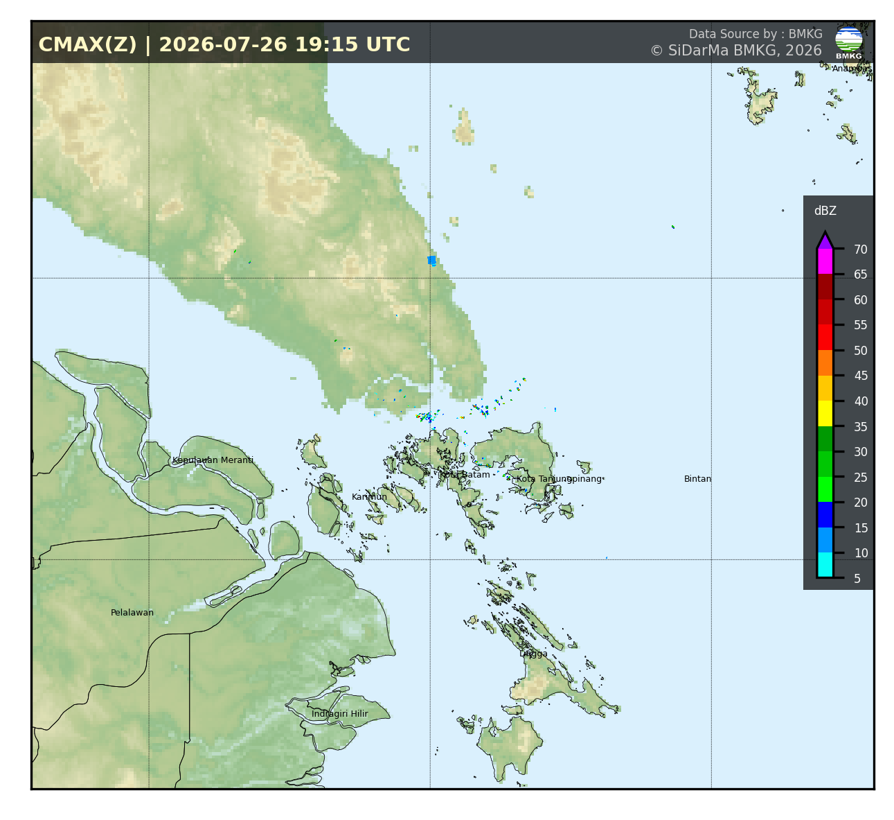 Citra Radar Cuaca Kepulauan Riau
